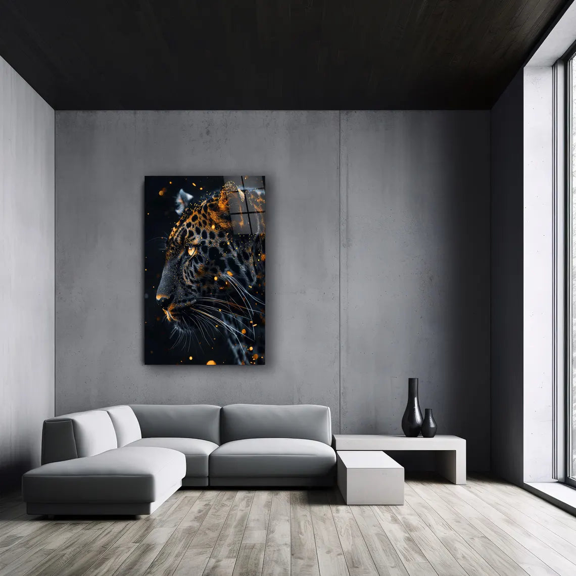 Leopard Glass Wall Art