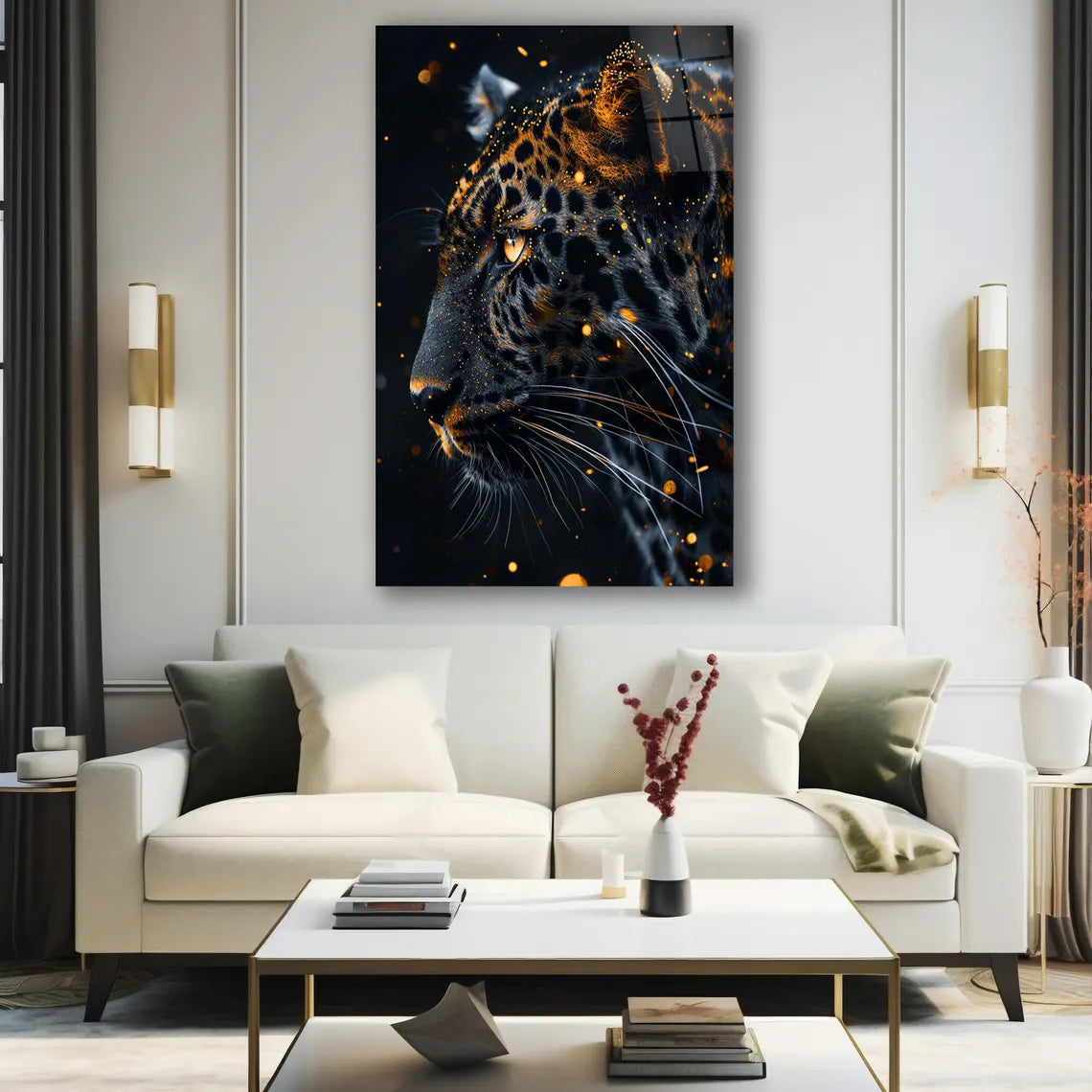 Leopard Glass Wall Art