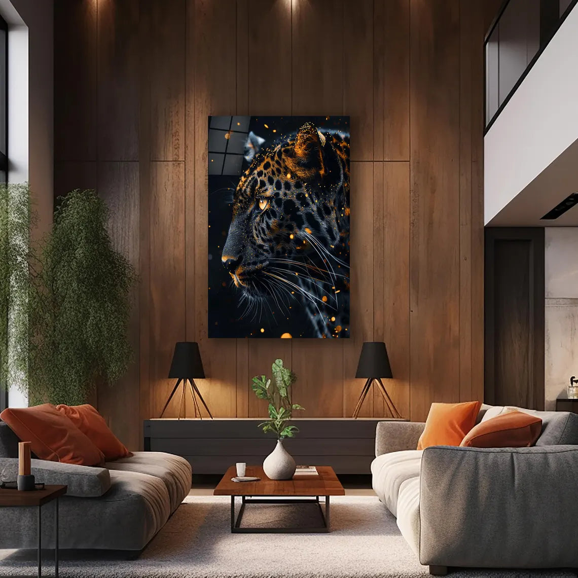 Leopard Glass Wall Art