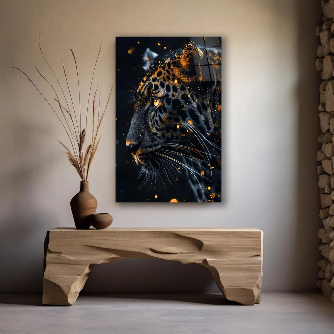 Leopard Glass Wall Art