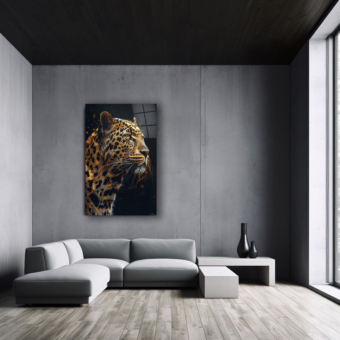 Leopard Glass Wall Art