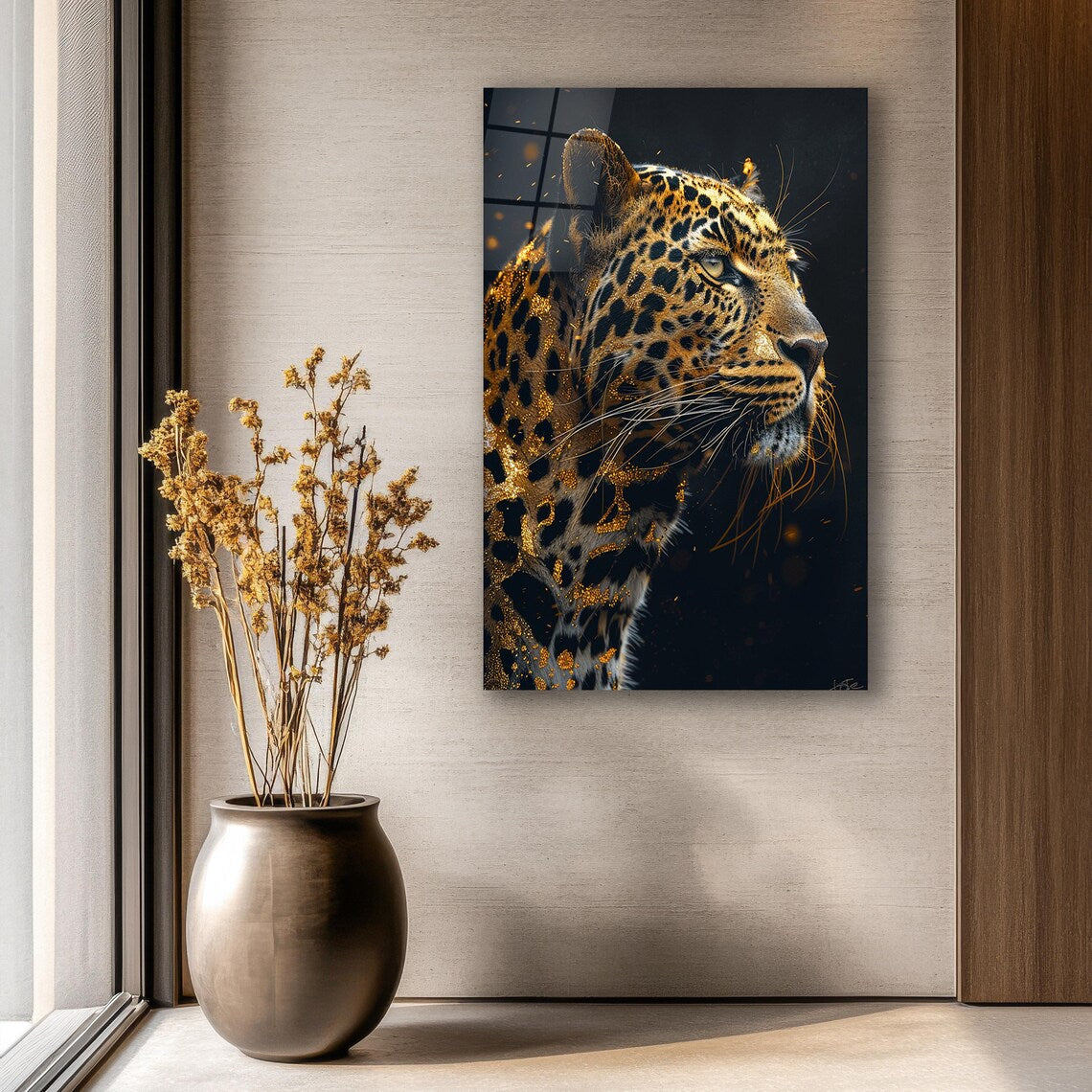 Leopard Glass Wall Art