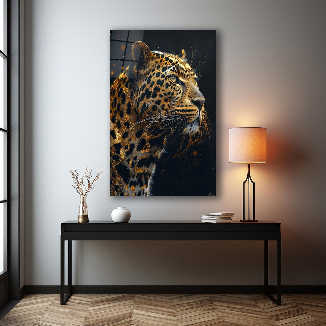 Leopard Glass Wall Art