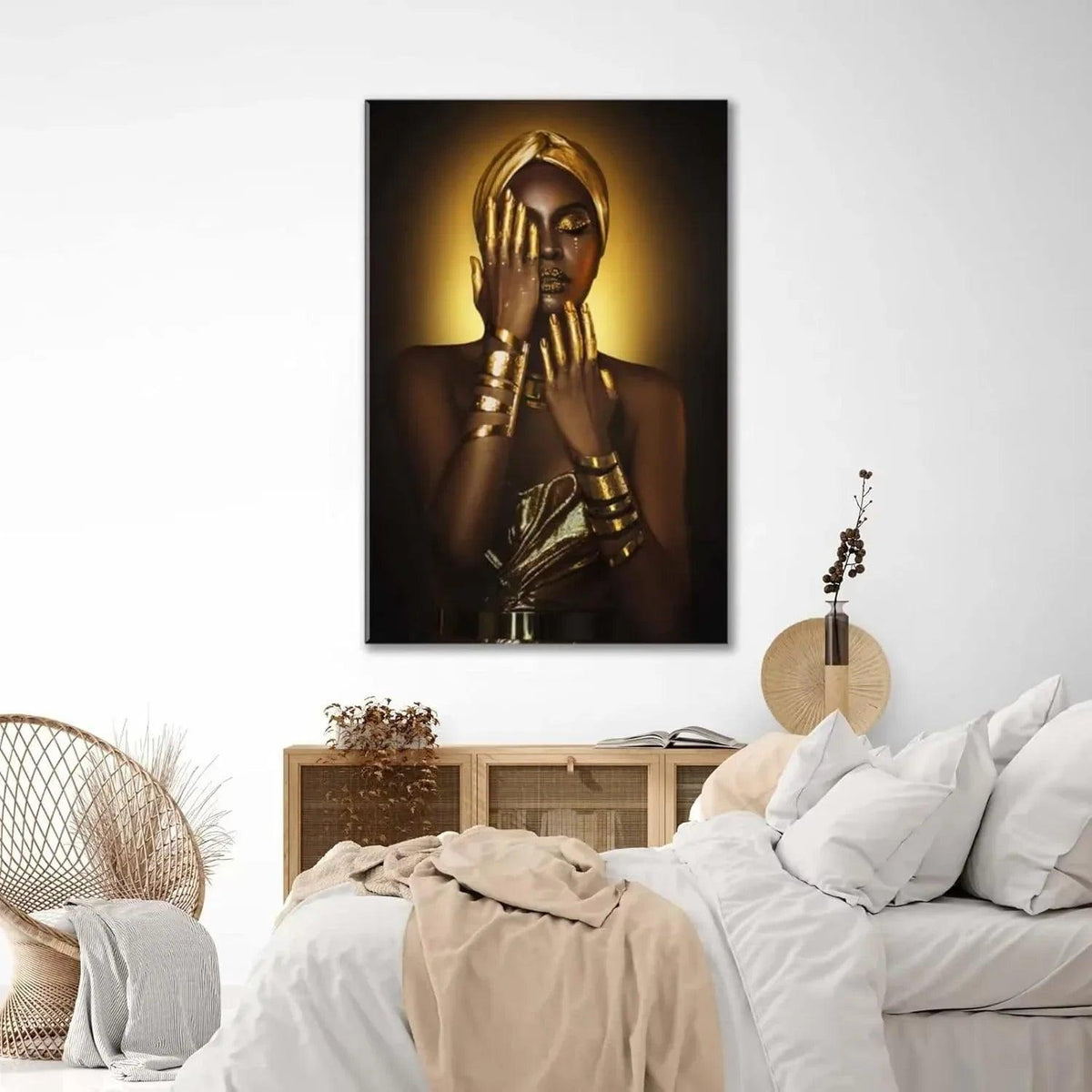African Woman Glass Wall Art - LUXARTDECO