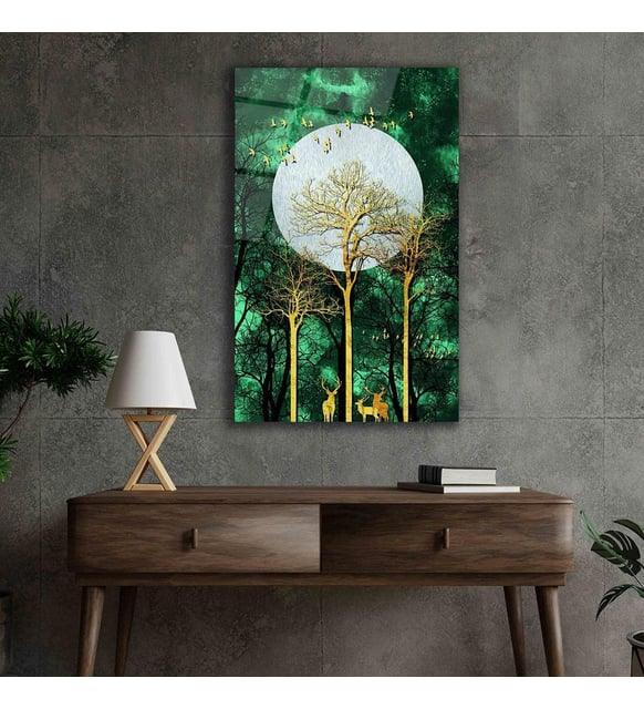 Paysage Nocturne Tableau en Verre Trempé