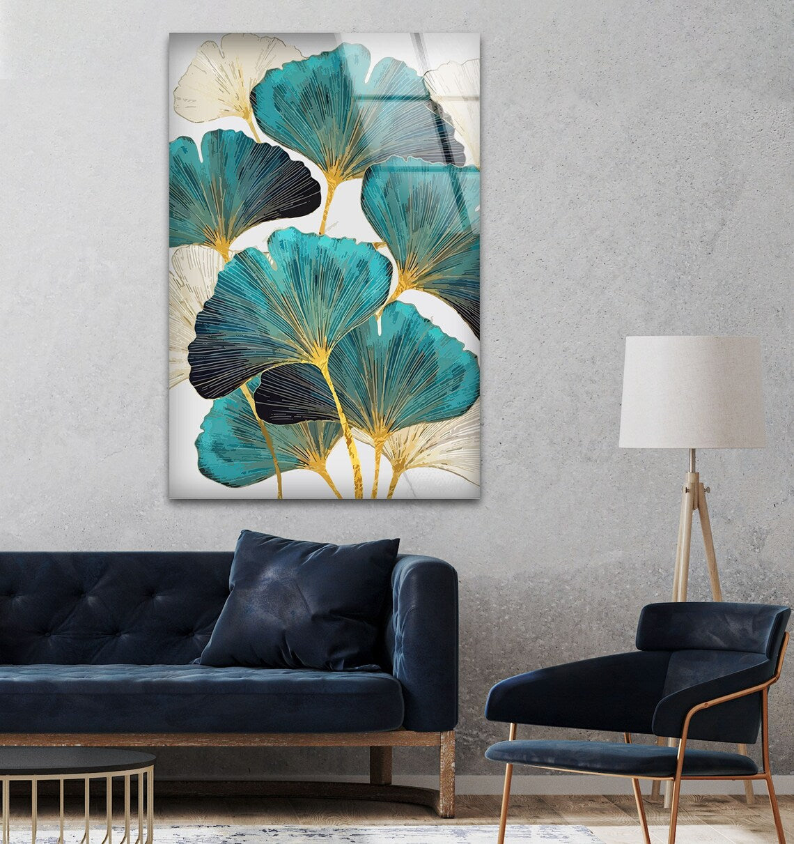 Foglie Fresche Quadro in Vetro Temperato