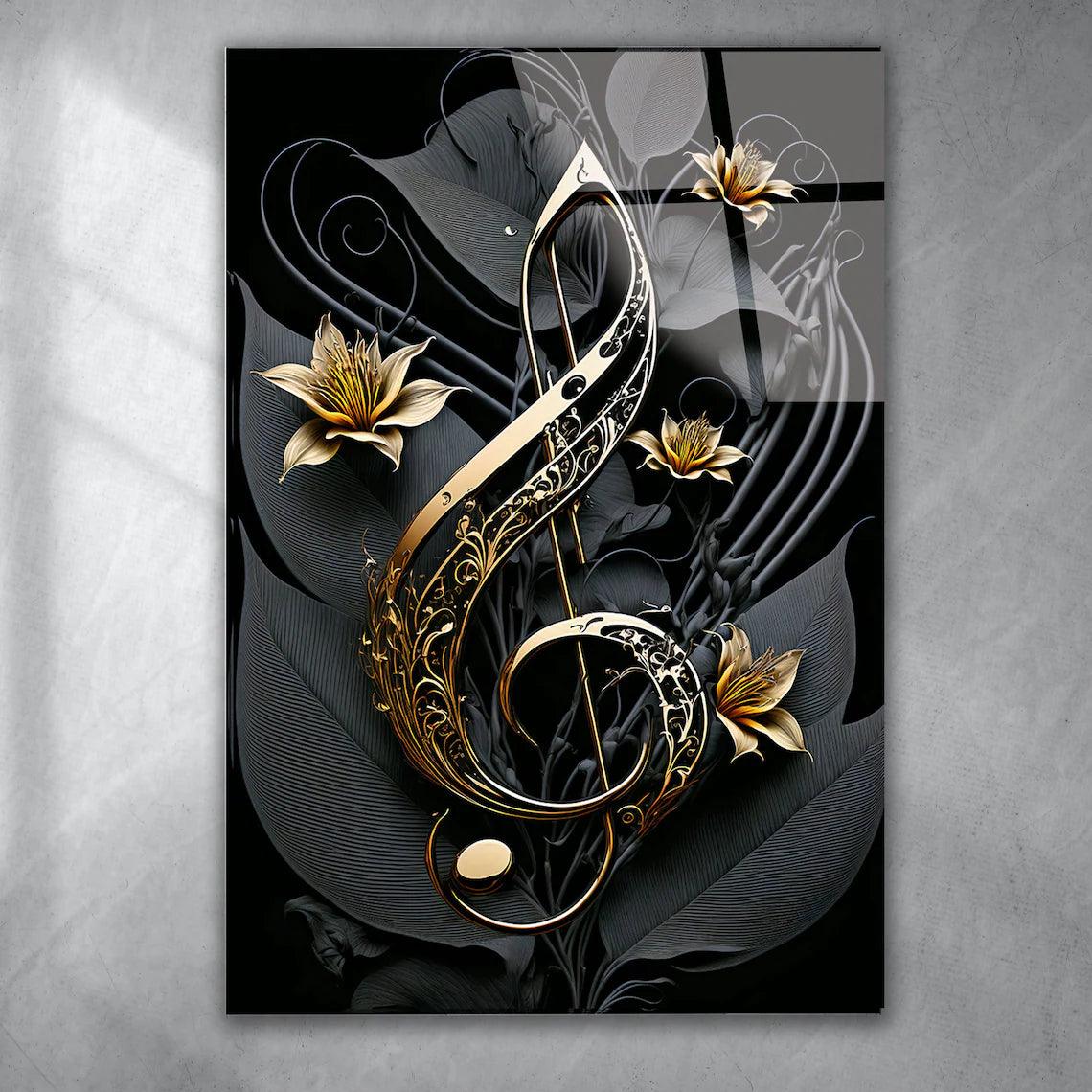La Clef de Sol Tableau en Verre Trempé