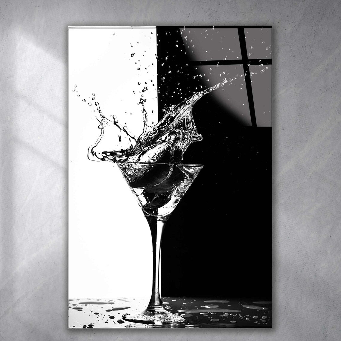 Cocktail Martini Tableau en Verre Trempé