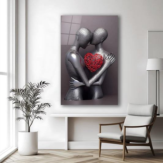 Romantic Couple Glass Wall Art