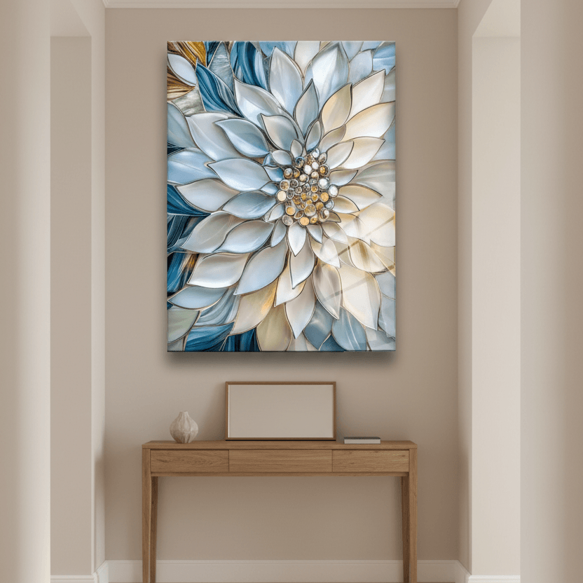 Margherita Perlata Quadro in Vetro Temperato