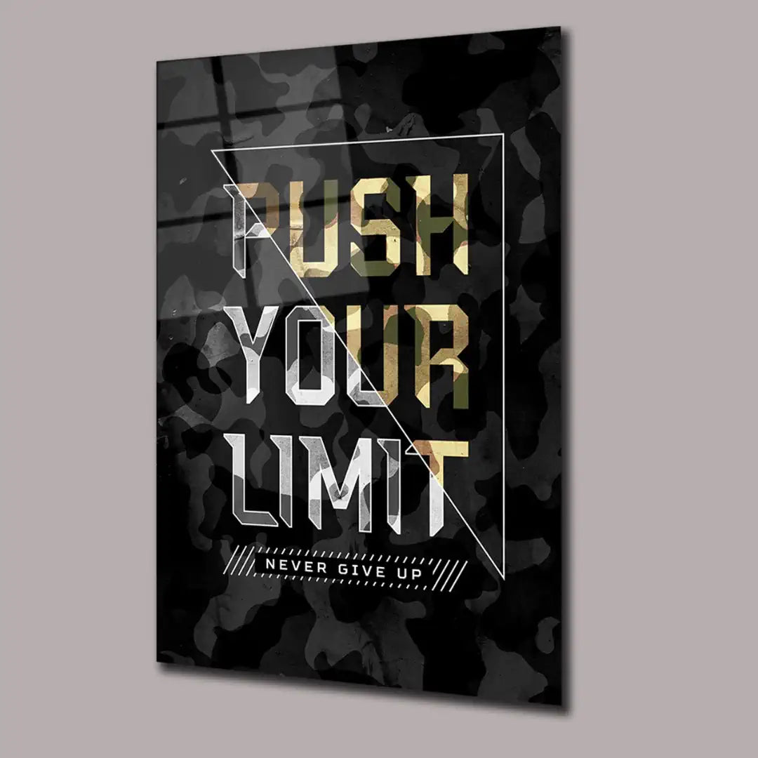 Push Your Limit Quadro in Vetro Temperato