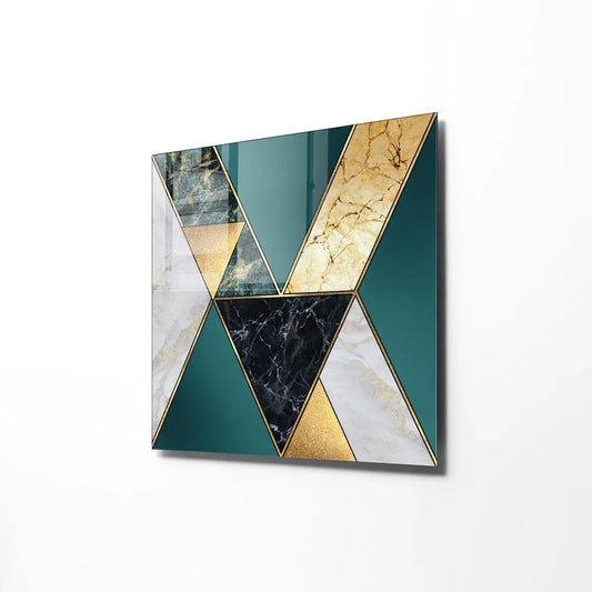 Abstract Marble Glass Wall Art - LUXARTDECO