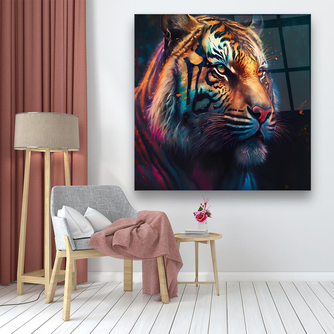 Tiger Glass Wall Art