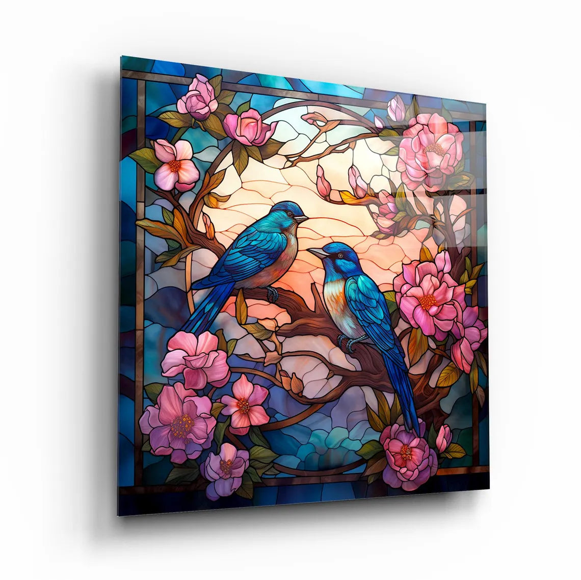 Birds Glass Wall Art
