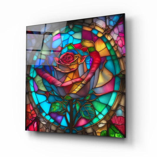 Rose Glass Wall Art