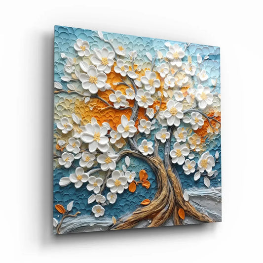 Abstract Tree Glass Wall Art - LUXARTDECO
