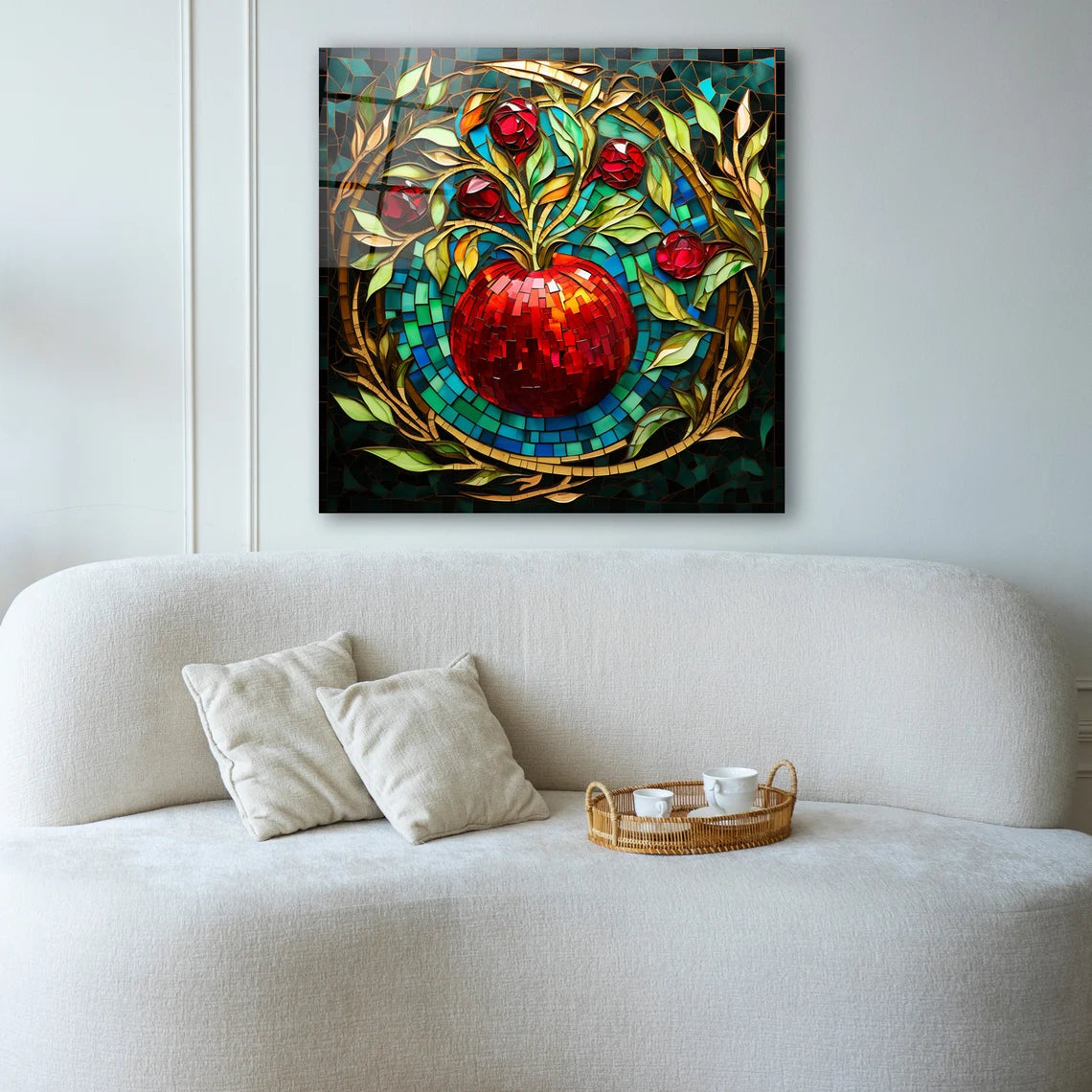 Pomegranate Glass Wall Art