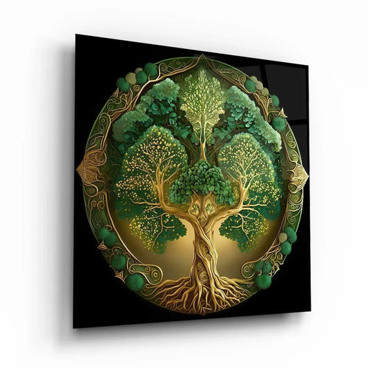 Nature Tree of Life Glass Wall Art - LUXARTDECO