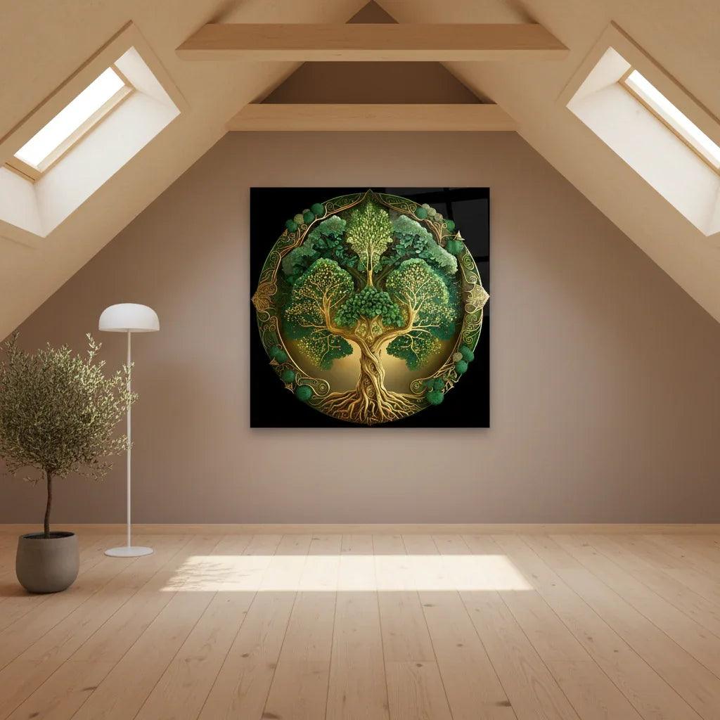 Nature Tree of Life Glass Wall Art - LUXARTDECO