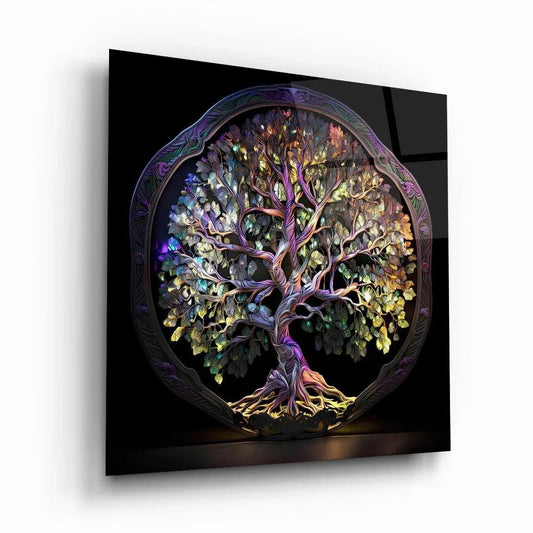 Sacred Tree of Life Glass Wall Art - LUXARTDECO