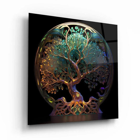 Tree of Life Glass Wall Art - LUXARTDECO