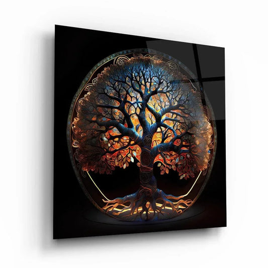 Tree of Life Glass Wall Art - LUXARTDECO