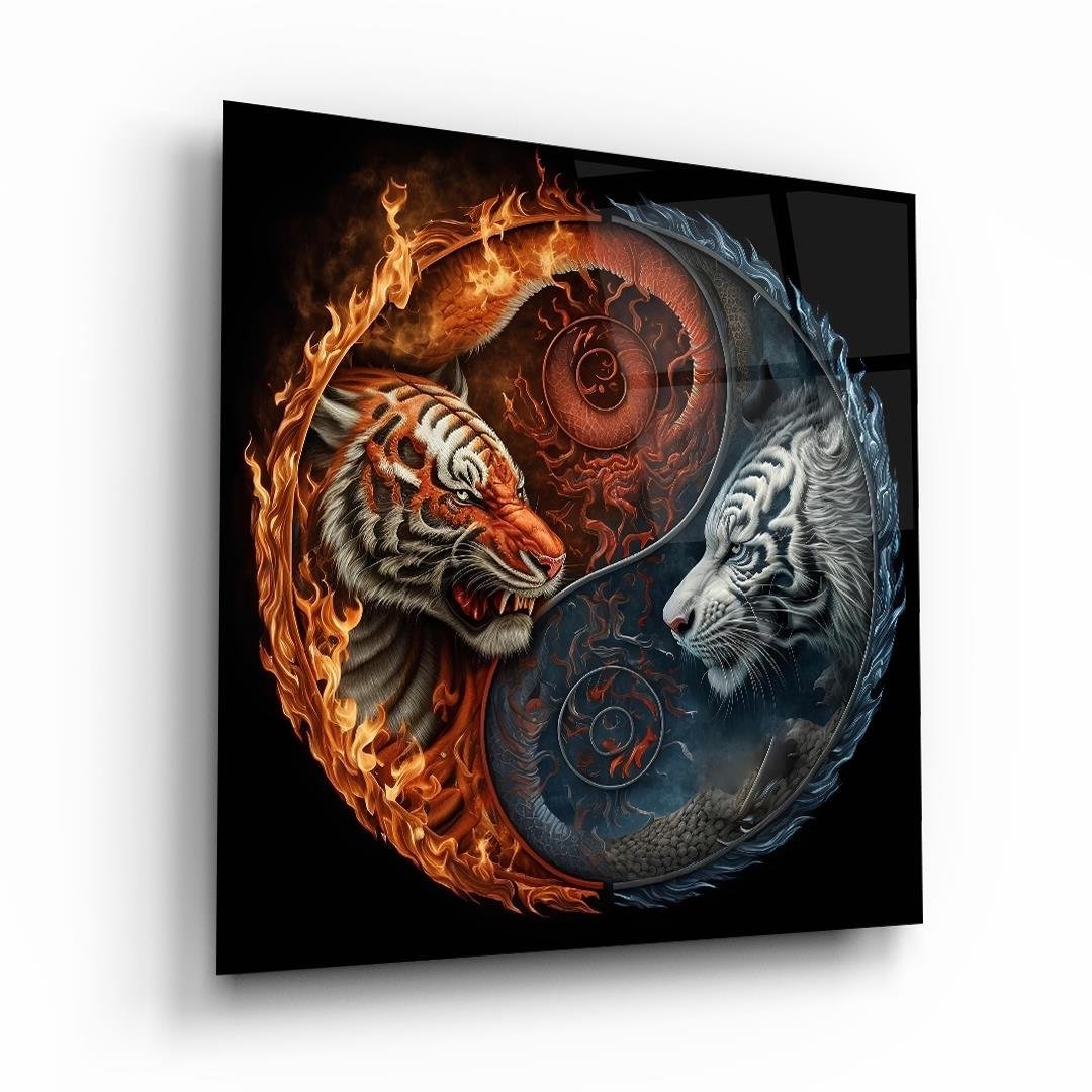 Yin Yang Glass Wall Art