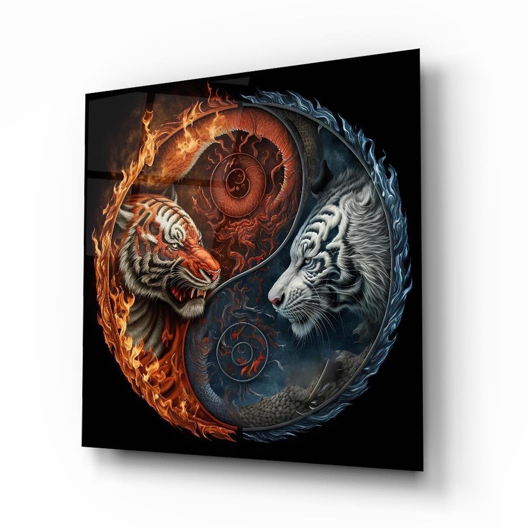 Yin Yang Glass Wall Art