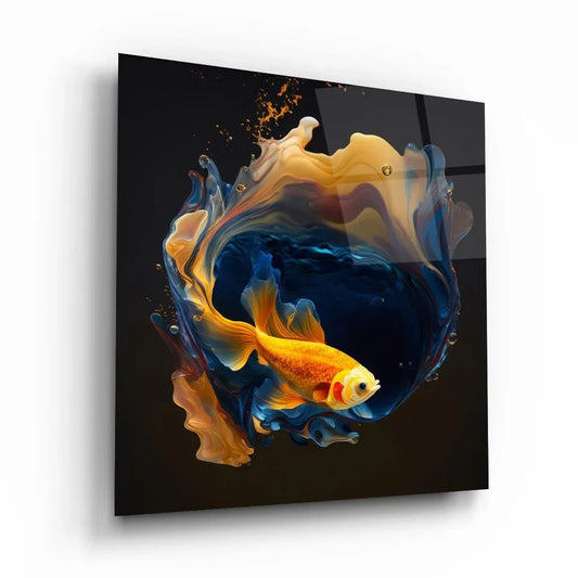 Colorful Fish Glass Wall Art - LUXARTDECO