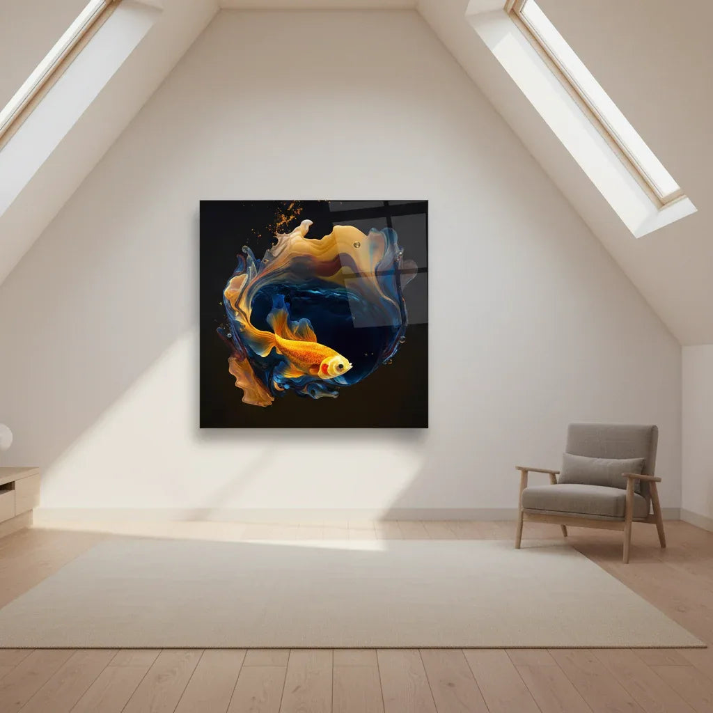 Colorful Fish Glass Wall Art - LUXARTDECO
