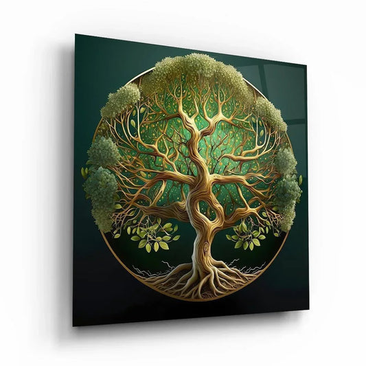 Abstract Tree of Life Glass Wall Art - LUXARTDECO