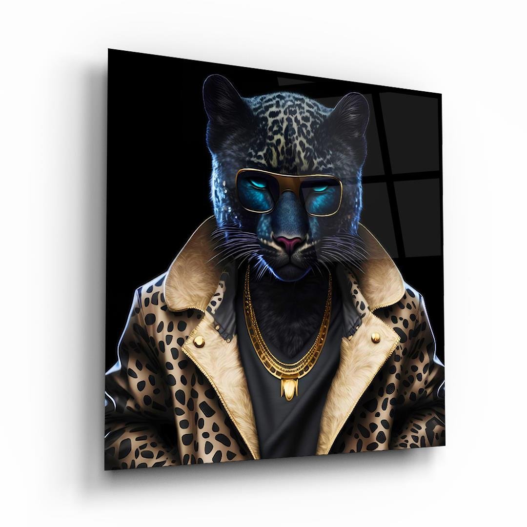 Fashion Pantera Glass Wall Art