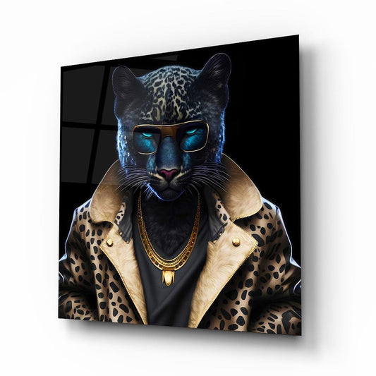 Fashion Pantera Glass Wall Art