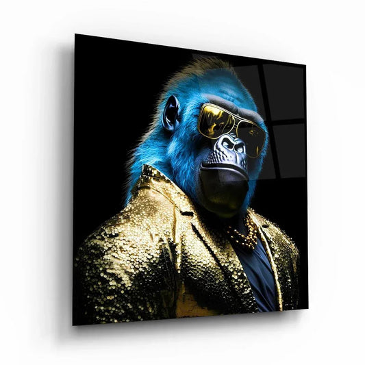 Fashion Monkey Glass Wall Art - LUXARTDECO