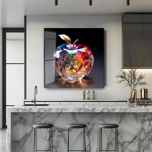 Crystal Apple Glass Wall Art