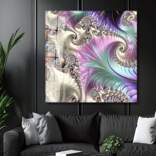 Abstract Purple Glass Wall Art