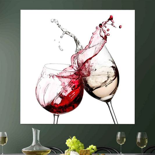 Wine Splash Glass Wall Art