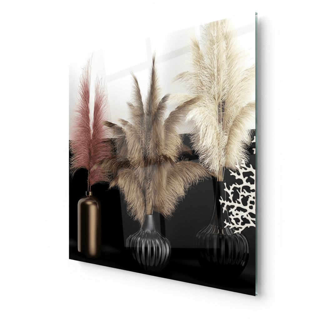 Vasi Boho Quadro in Vetro Temperato