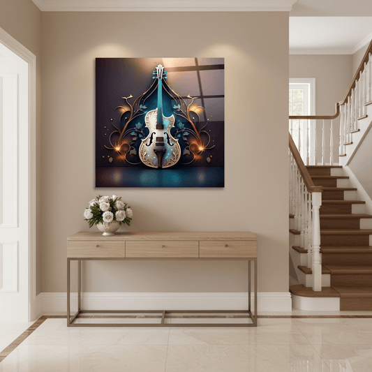 Enchanted Violin Glass Wall Art