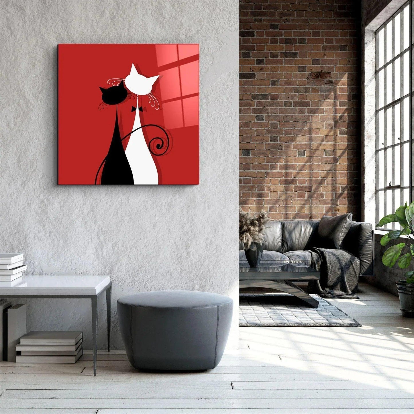Cats Glass Wall Art - LUXARTDECO