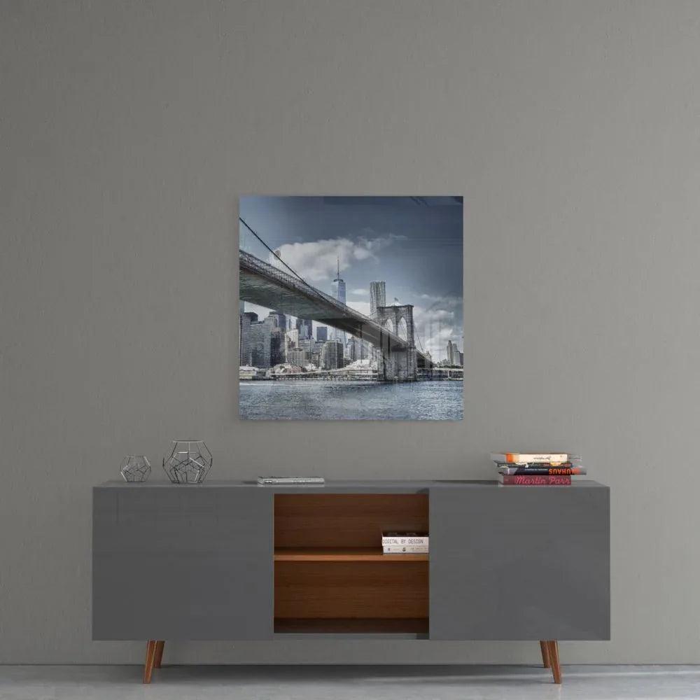 Brooklyn Bridge Glass Wall Art - LUXARTDECO