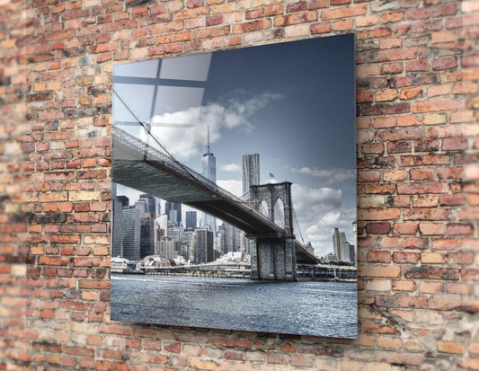 Brooklyn Bridge Glass Wall Art - LUXARTDECO