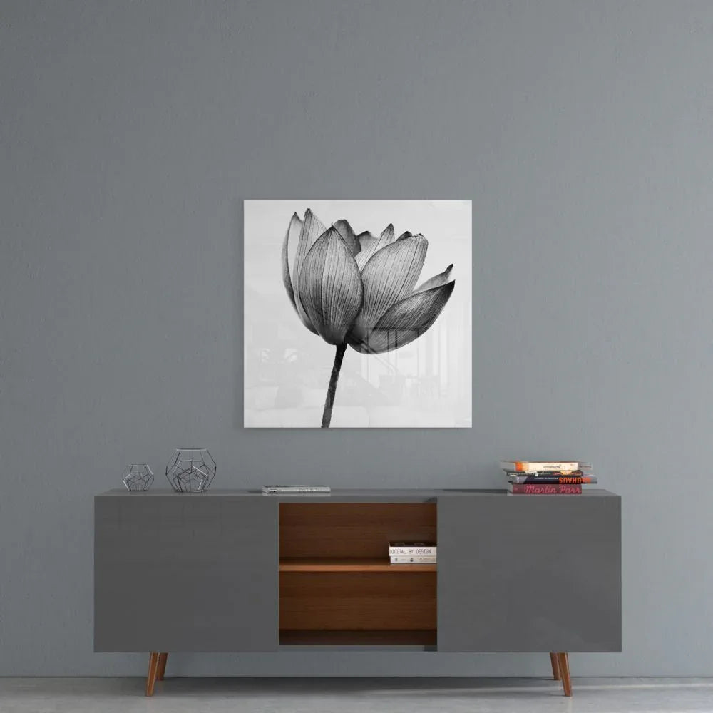 Lotus Glass Wall Art - LUXARTDECO