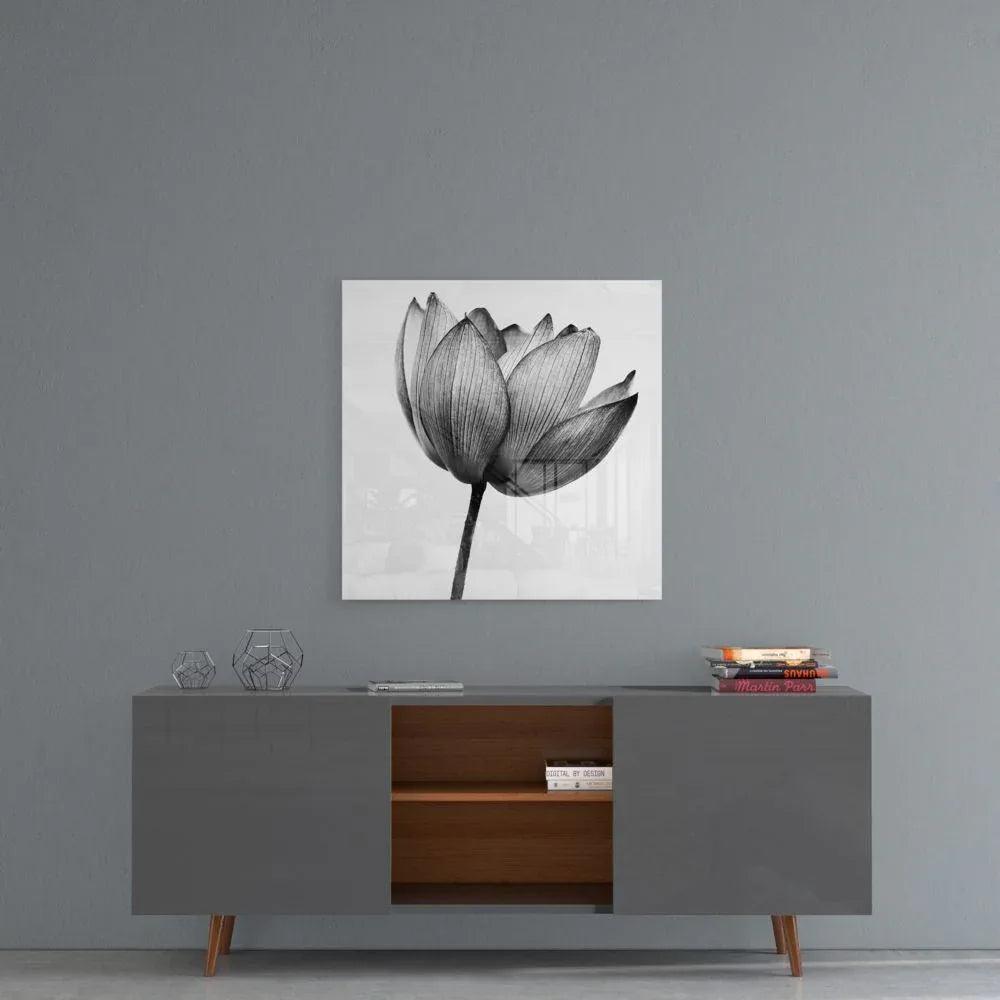 Lotus Glass Wall Art - LUXARTDECO