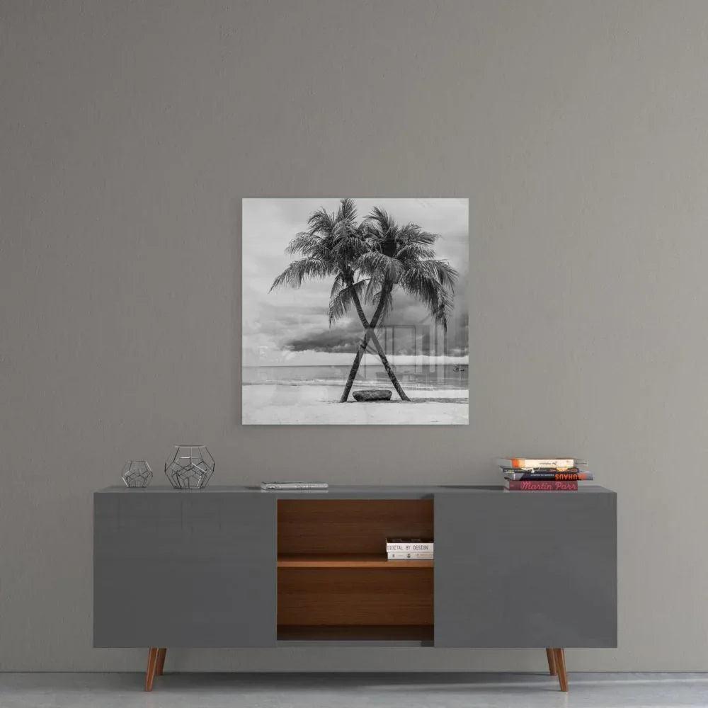 Palm Trees Glass Wall Art - LUXARTDECO