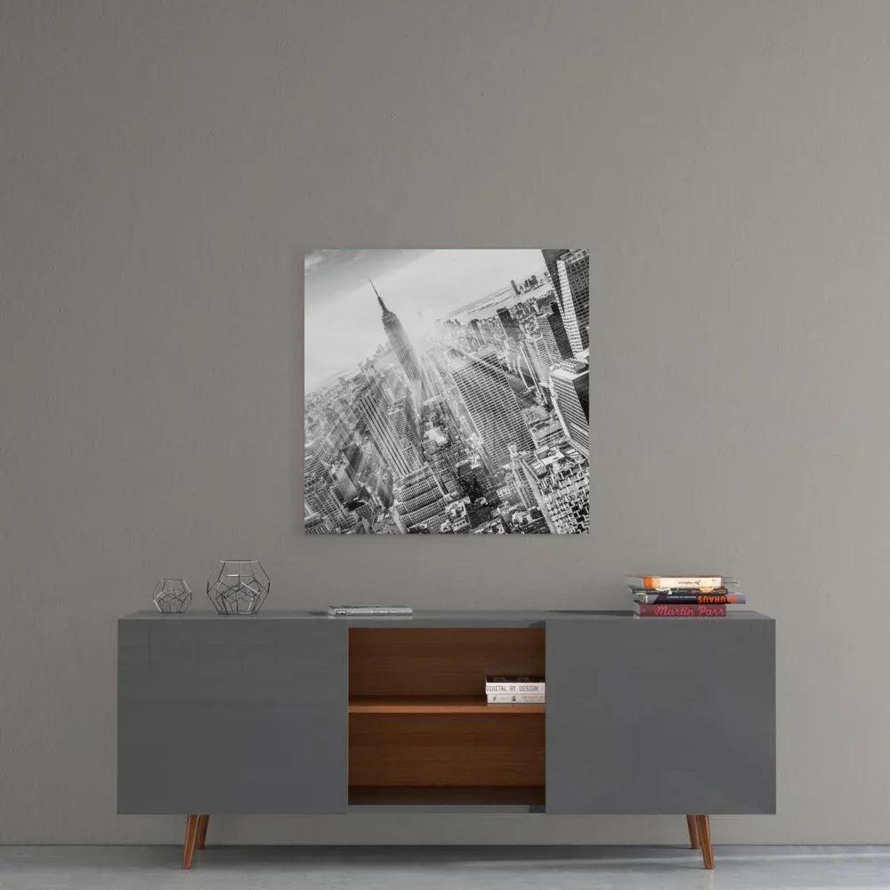 New York Glass Wall Art - LUXARTDECO