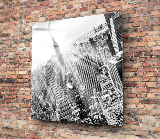 New York Glass Wall Art - LUXARTDECO