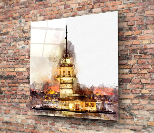 Maiden's Tower Glass Wall Art