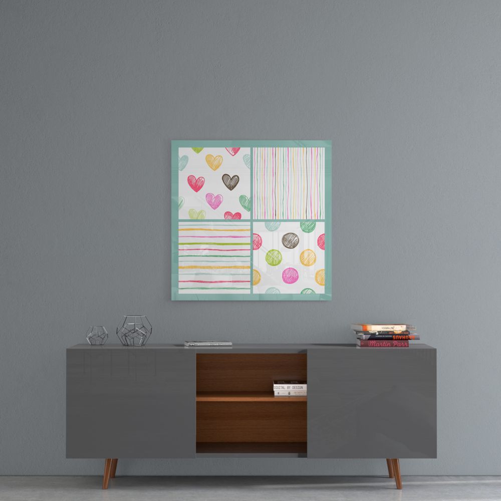 Abstract Glass Wall Art
