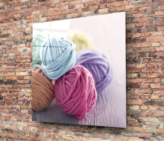 Colored Balls Glass Wall Art